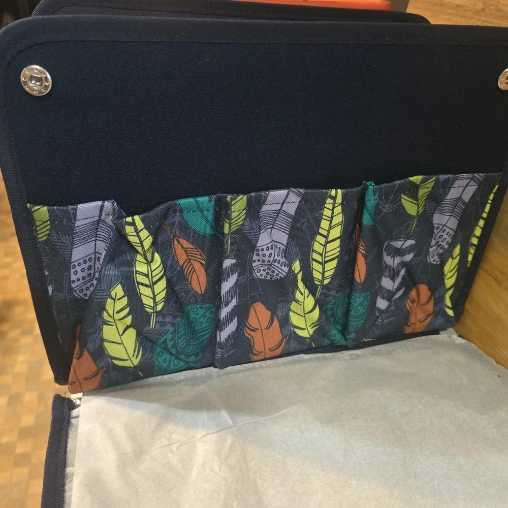 Thirty One Get Creative Caddy Falling Feathers Craft Bin Storage Organizer New